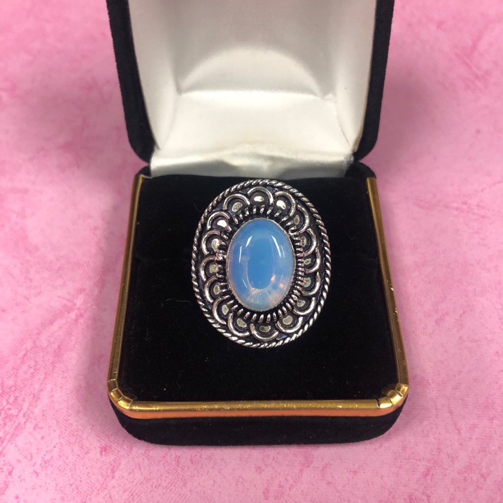 Opalite Silver Ring